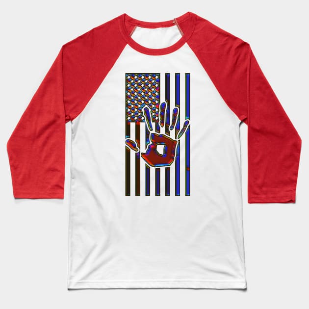 STOP the Hate Flag Baseball T-Shirt by PersianFMts